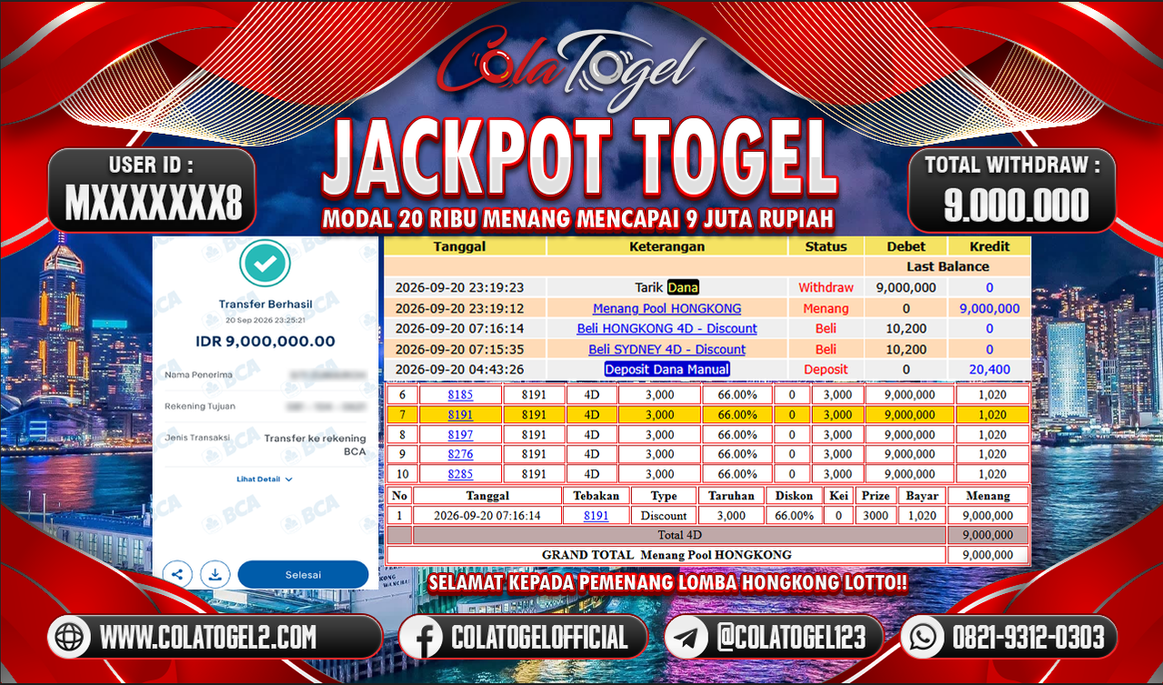 JACKPOT HONGKONG POOL