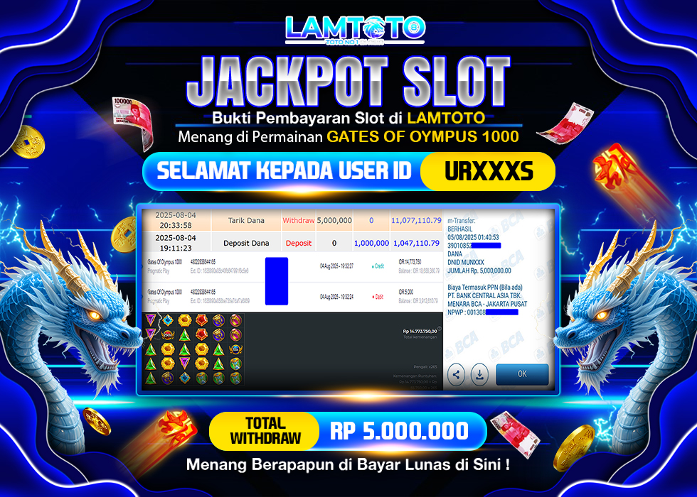 BUKTI JACKPOT LUNAS LAMTOTO