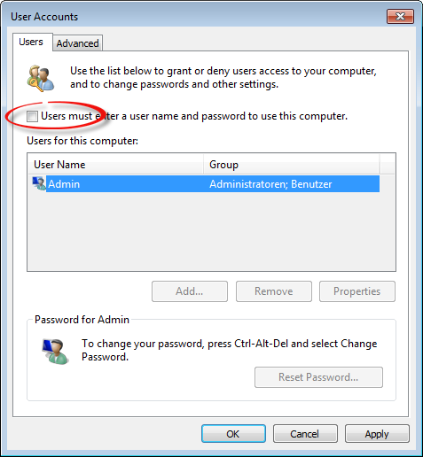Enable automatic logon with Microsoft Windows? Enable automatic logon with Microsoft Windows?