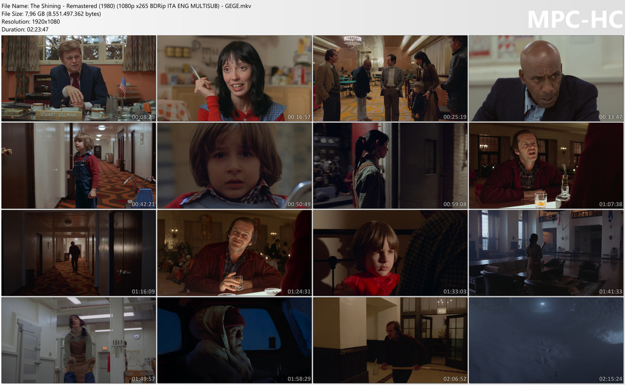 The Shining Remastered (1980) (1080p x265 BDRip ITA ENG MULTISUB) GEGE mkv thumbs