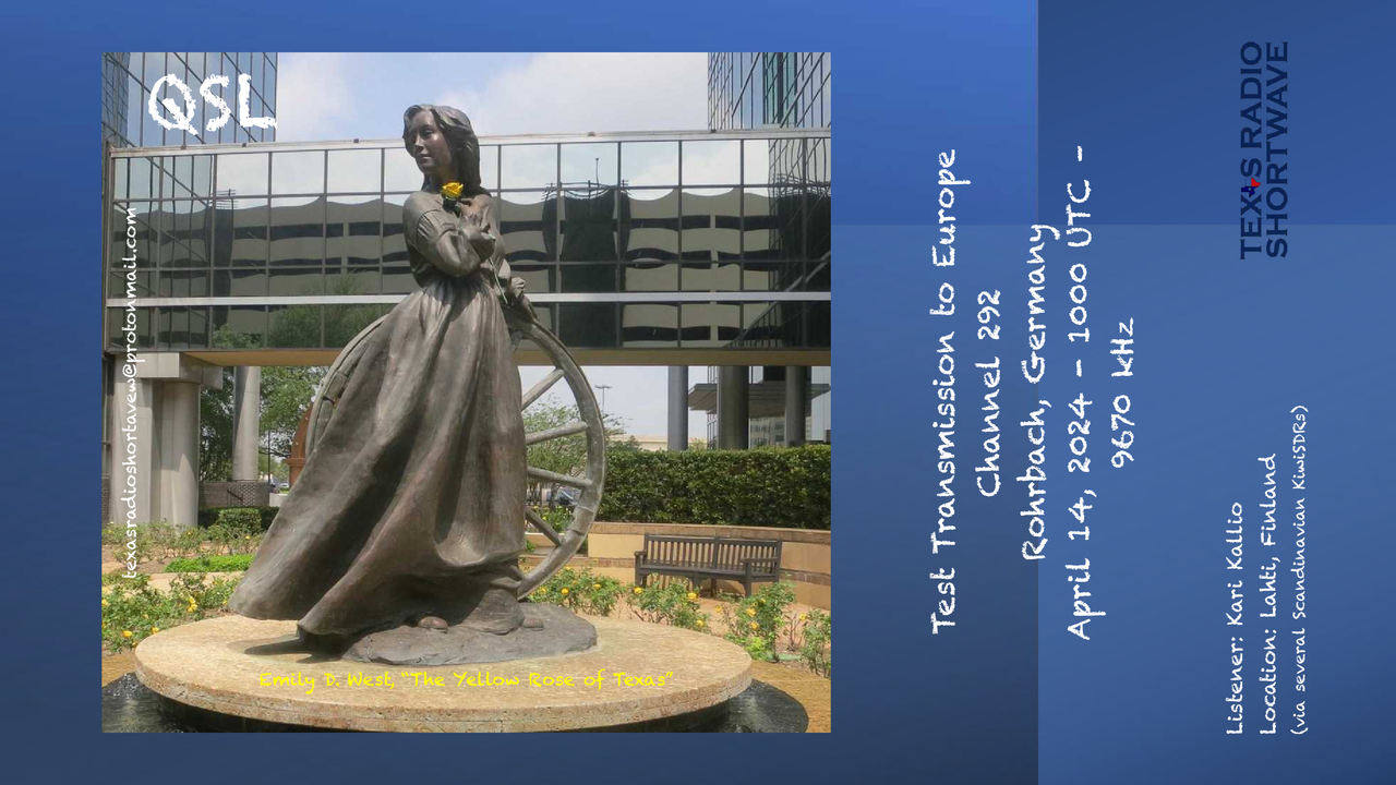TRSW_2024 YROT Test to Europe (9670kHz) QSL_Channel 292 - Kallio