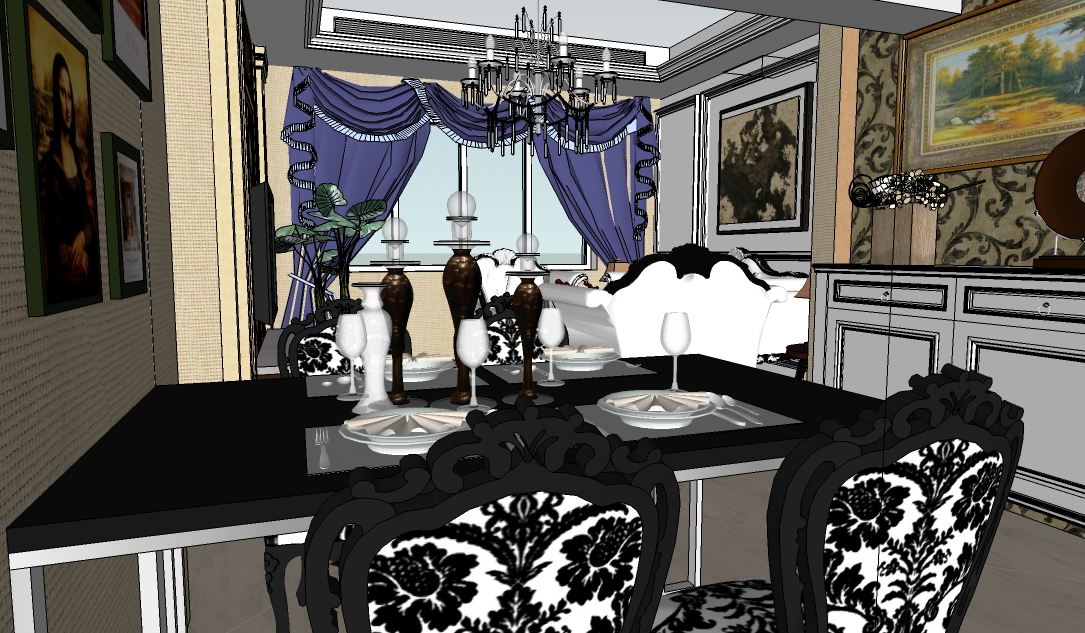 1020 Interior Classic Scene Sketchup Model Free Download Part 3