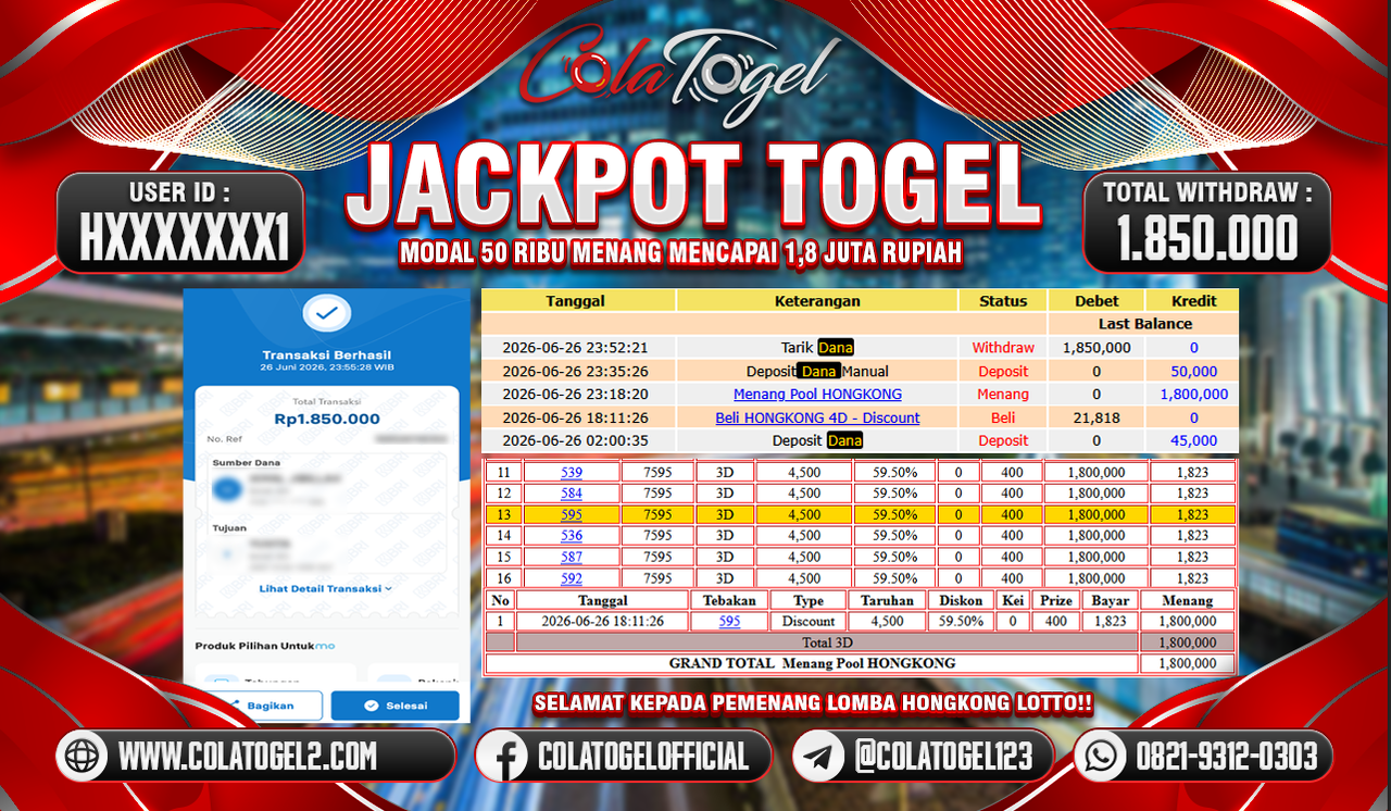 JACKPOT HONGKONG LOTTO!!