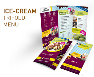 Frozen Yogurt Trifold Menu - 1