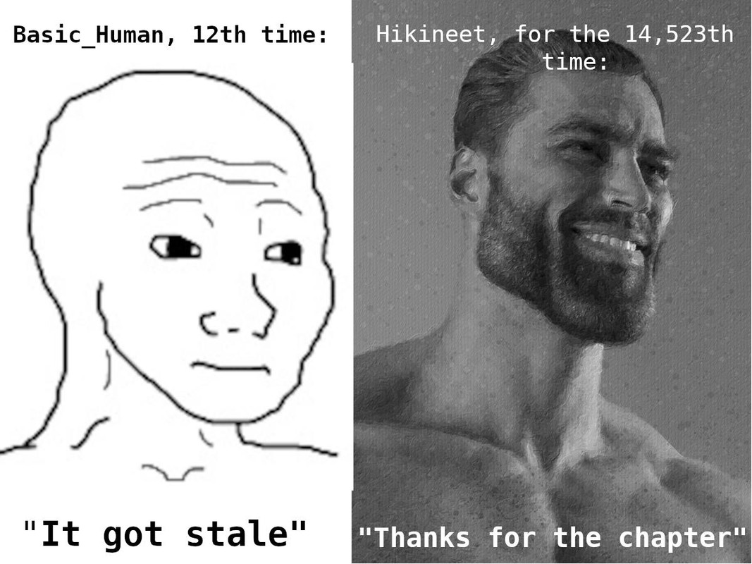 TheTopAdventure meme about basic_human and hikineet