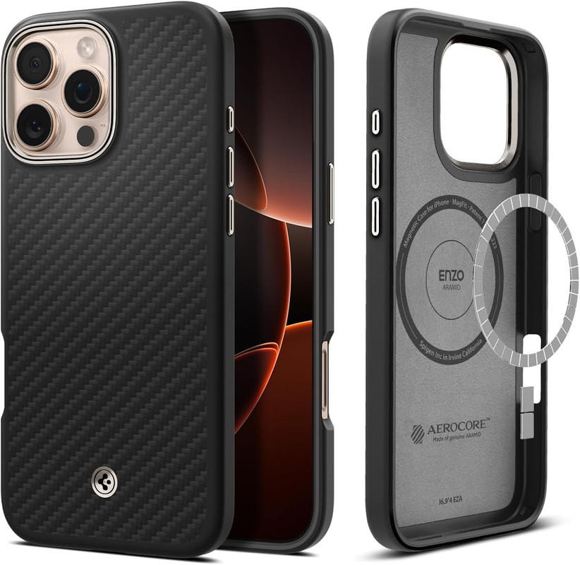 Spigen Enzo Aramid case detailed view