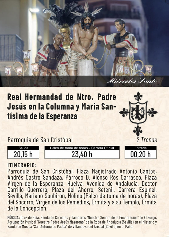Horarios e Itinerarios Semana Santa de Ronda 2025 - Portal Temático ...