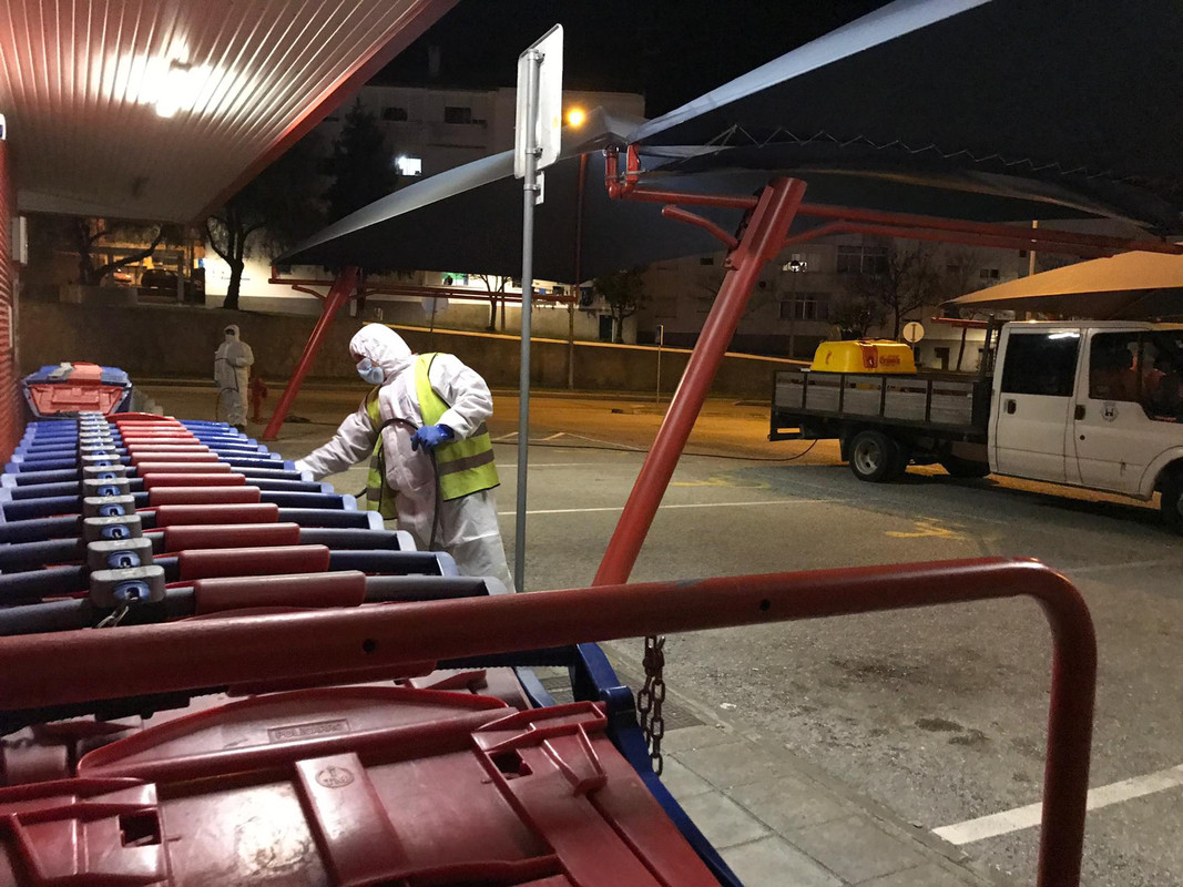 PORTALEGRE: JA COMEÇOU O REFORÇO DA LIMPEZA E DESINFEÇÃO DE ESPAÇOS PÚBLICOS&nbsp; 2