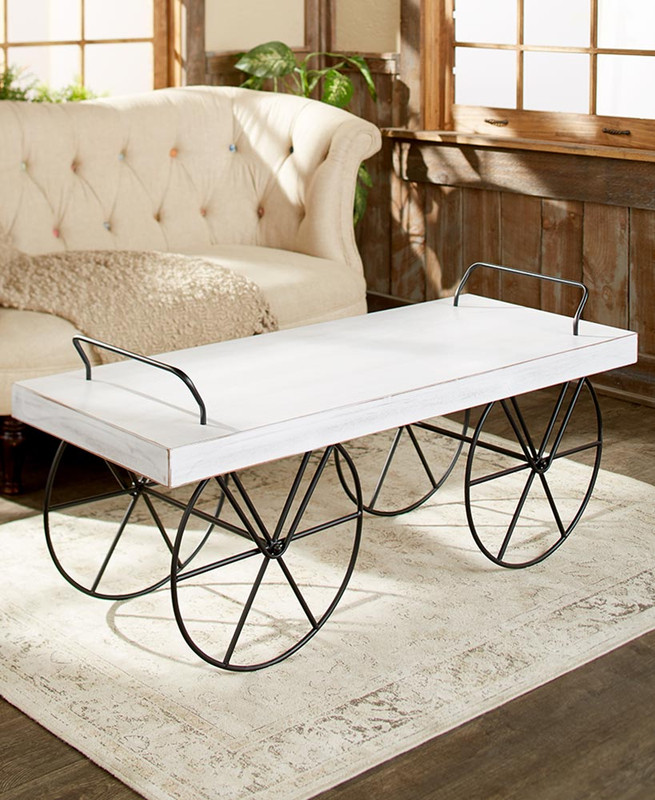 Antigo Carrinho Branco Estilo Mesa De Café País Fazenda Home Decor Furniture - Antique White Farmhouse Coffee Table Antigo Carrinho Branco Estilo Mesa De Café País Fazenda Home Decor Furniture - Antique White Farmhouse Coffee Table
