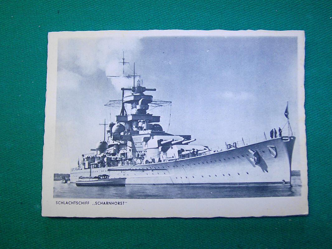 1 AK des Schlachtschiffes - Scharnhorst - ungelaufen guter Zustand 2.WK