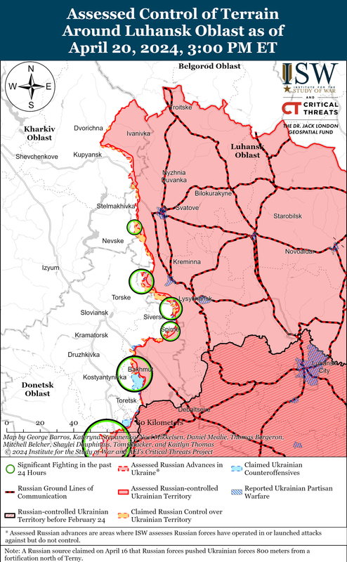 Luhansk Battle Map Draft April 20, 2024