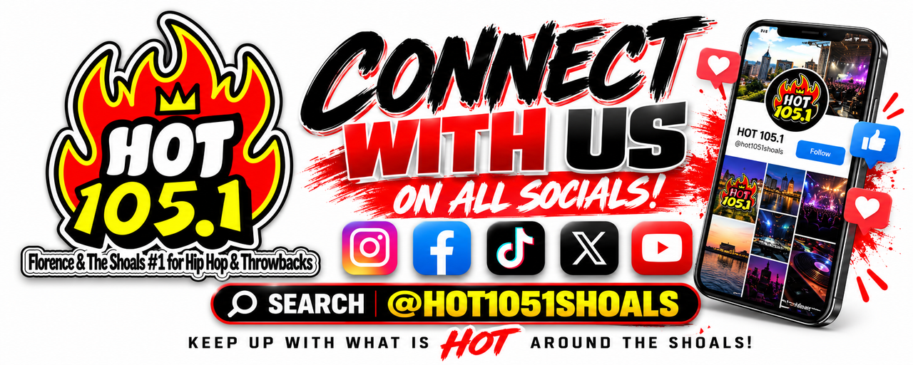 Connect with HOT 105.1 on all socials