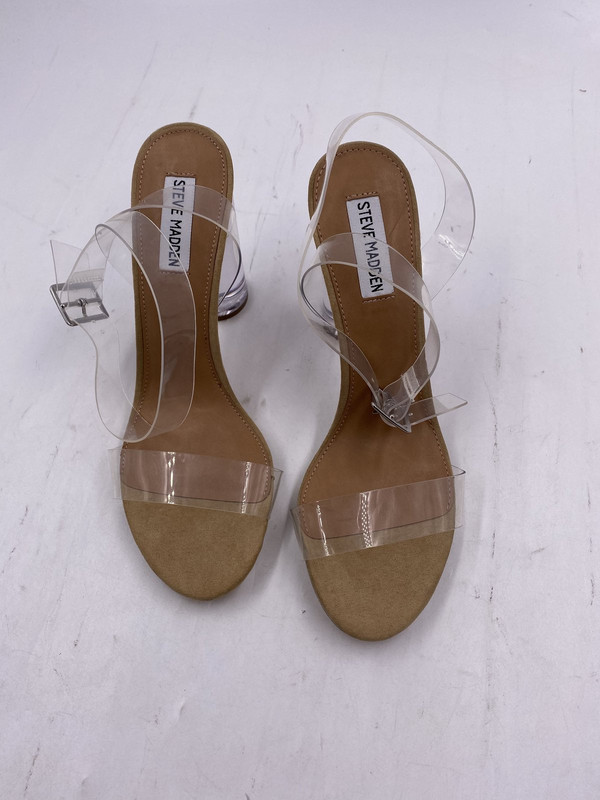 STEVE MADDEN 4" HEELS CLEARER CLEAR WOMENS 9US 40 EUR 1064