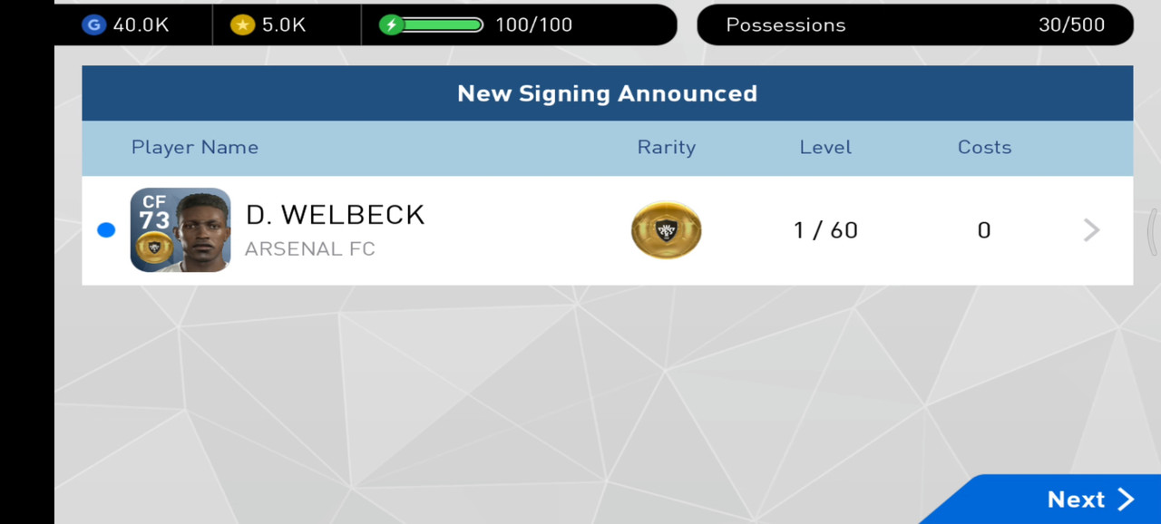 PES 2017 Mobile Champions League mode