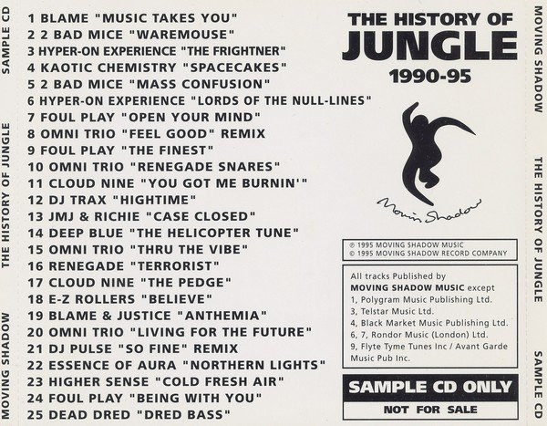 25/11/2023 - Various – The History Of Jungle 1990-95  (CD, Mixed, Sampler)(Moving Shadow – none)  1995  (320) R-2848341-1405926554-7104