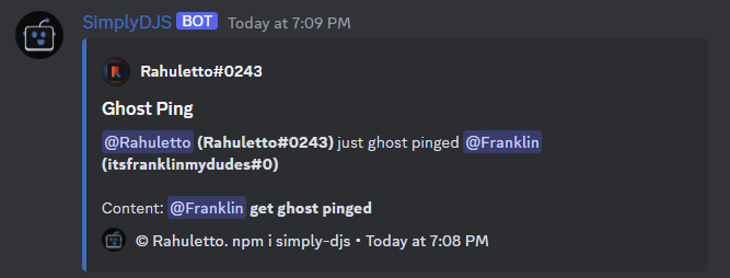 ghost ping