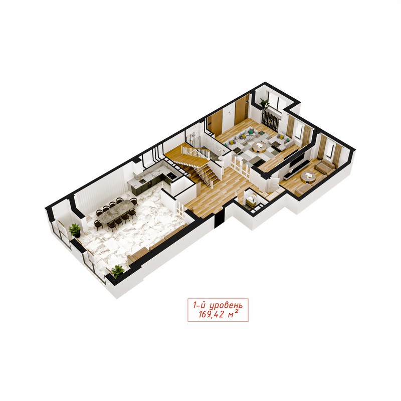 Penthaus 2 (level 1) 169 42 m2