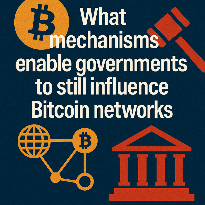 What mechanisms enable governments to still influence Bitcoin networks