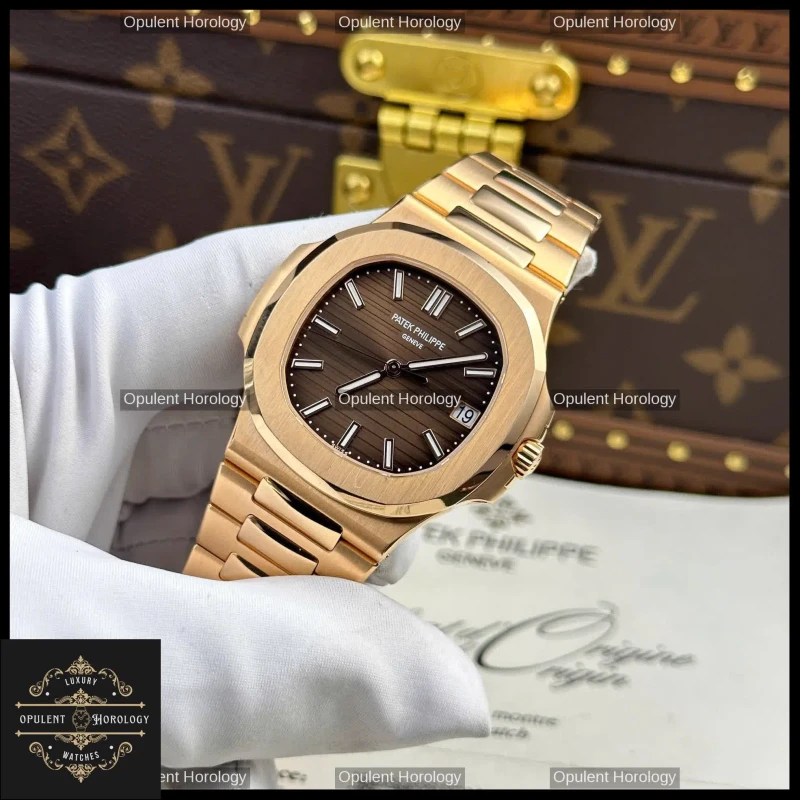 Patek Philippe Nautilus 5711 Automatic 40mm Gold Plated Chocolate Dial - Super Clone