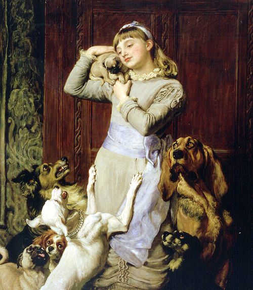 Briton Riviere Vying-for-Attention