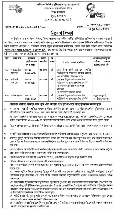 জাতীয় কম্পিউটার প্রশিক্ষণ ও গবেষণা একাডেমী নিয়োগ বিজ্ঞপ্তি ২০২৪ 2 1