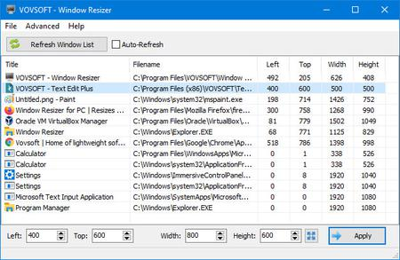 VovSoft Window Resizer 2.4 Portable