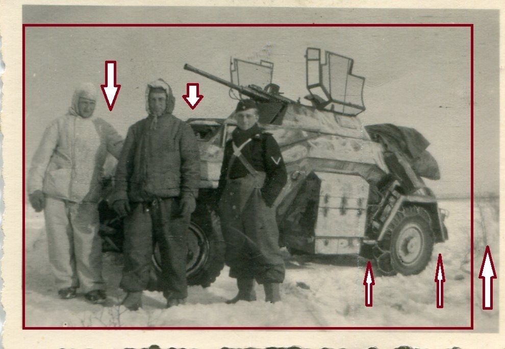 Foto WW II Leichter Panzer Spähwagen im Winter