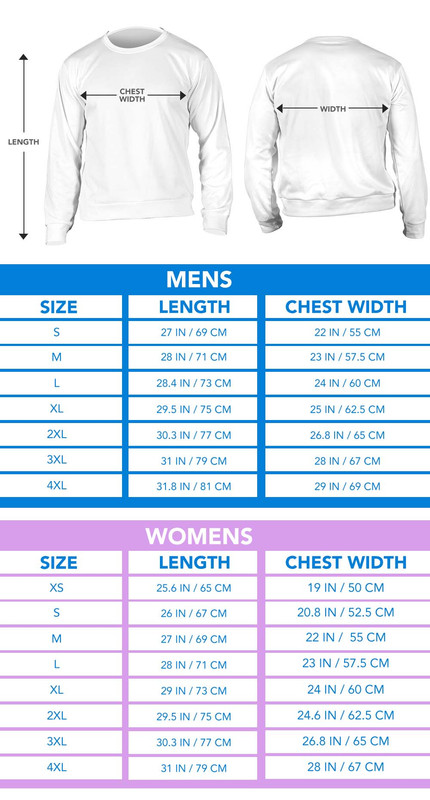 Racing ugly sweater sizing chart