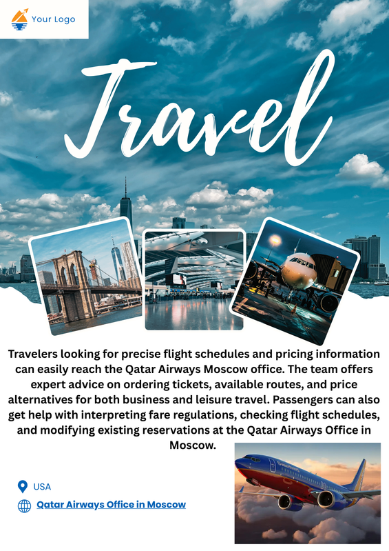 White And Blue Travel To America Flyers