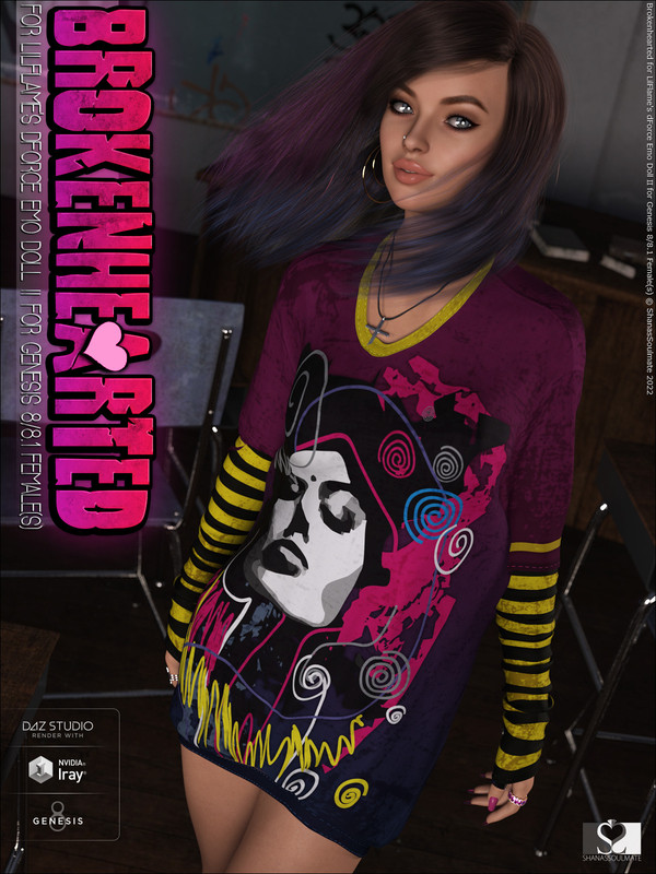 Brokenhearted for dForce Emo Doll II for Genesis 8 Female(s) Brokenhearted for dForce Emo Doll II for Genesis 8 Female(s)