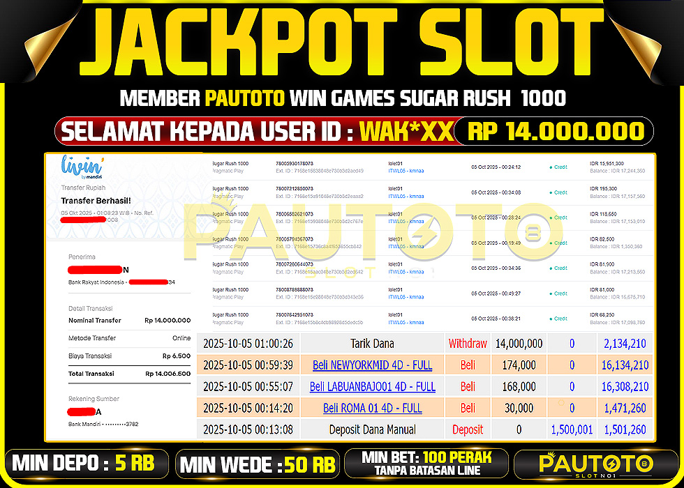 BUKTI JACKPOT LUNAS PAUTOTO