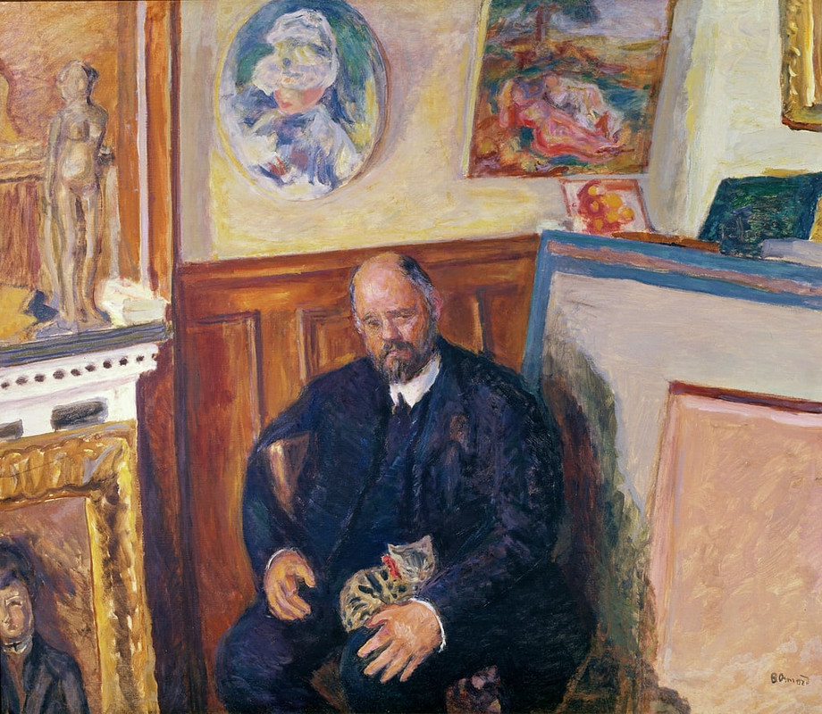 Pierre-Bonnard-Portrait-of-Ambroise-Vollard-1868-1939-with-his-Cat-c1924-Meister-Drucke-424581