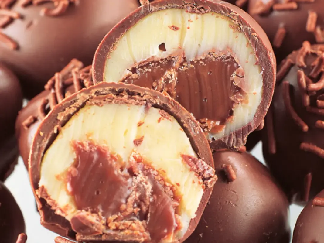 Trufas de chocolate sem lactose