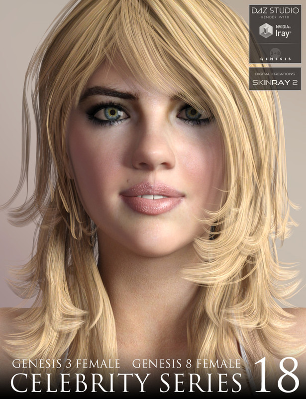 Celebrity Series 18 for Genesis 3 and Genesis 8 Female Celebrity Series 18 for Genesis 3 and Genesis 8 Female