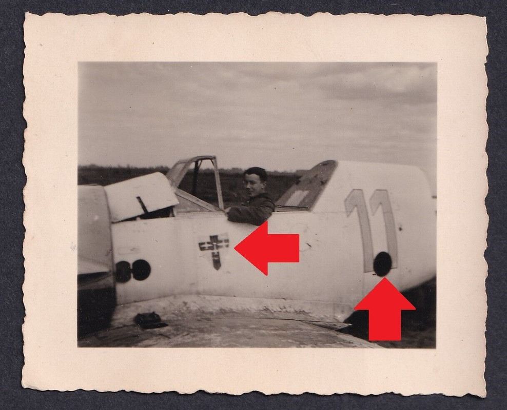 Foto,Me 109,JG 21,JG 54,Kennung,Maling,Wappen,Jäger,Nr. 11,Flugzeug,Ass,Teuffel (3)
