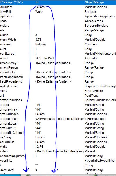 Written Property values from  Value