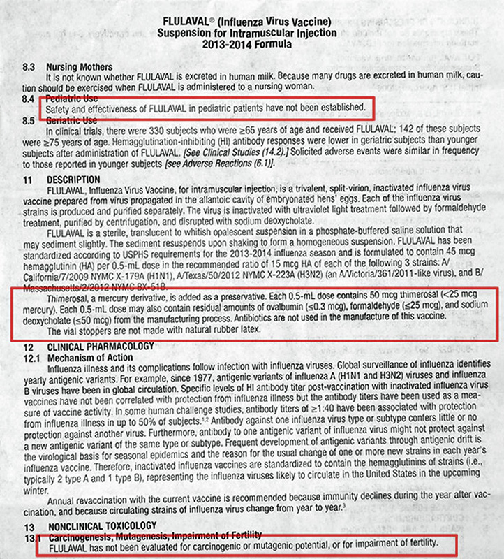 FLULAVAL vaccine insert