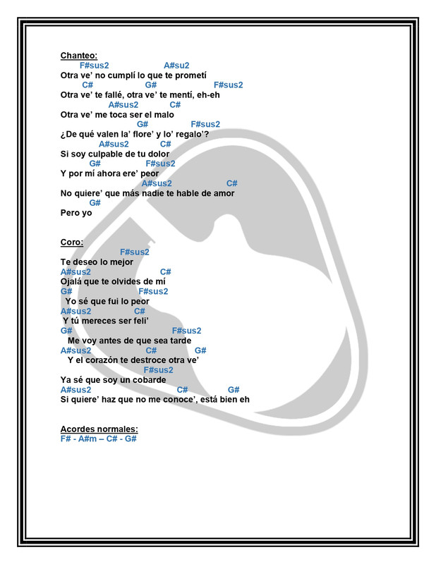 Te Deseo Lo Mejor Bad Bunny Letra y Acordes by MUSICTUTORIALS_page-0002