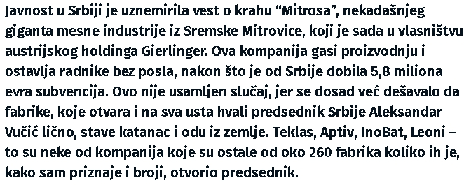 Šta je ostalo od velikih „Vuchićevih fabrika“ i investicija? Screenshot-12261