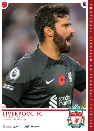 Liverpool FC Programmes - Liverpool FC vs Southampton - 12 November 2022