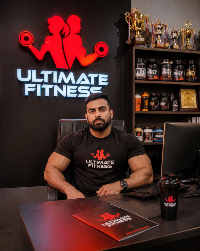 Ultimate Fitness trainer and reception area