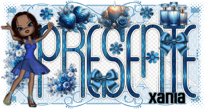 Presente Composition en Bleu xania