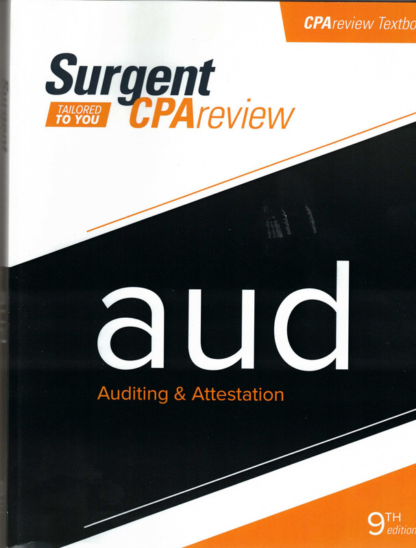 Surgent CPA Review Auditing & Attestation 9th Edition.