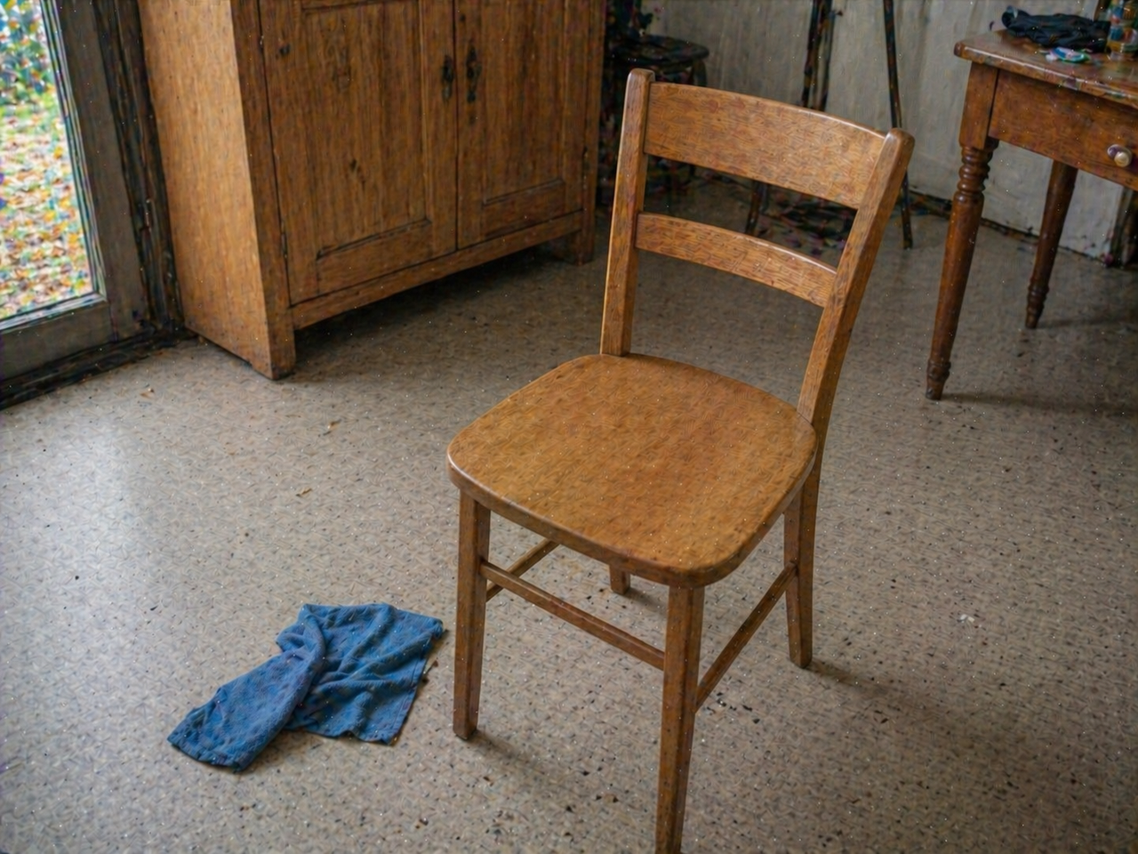 Chaise bois rénovée