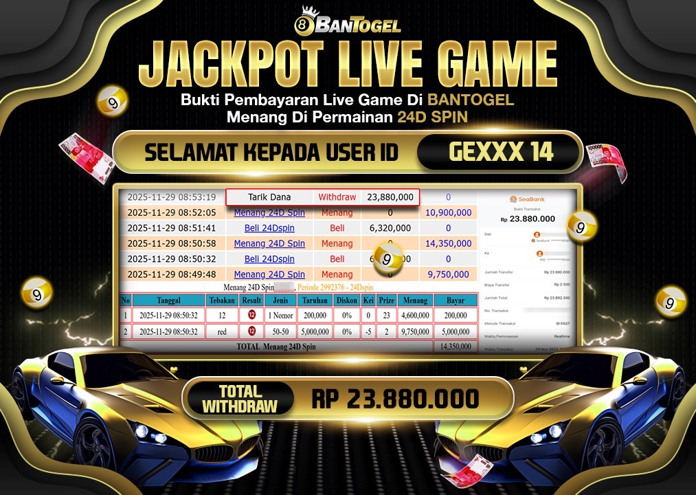 BUKTI JACKPOT LUNAS BANTOGEL
