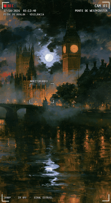 Feed ao vivo: Ponte de Westminster e o Big Ben sob a lua