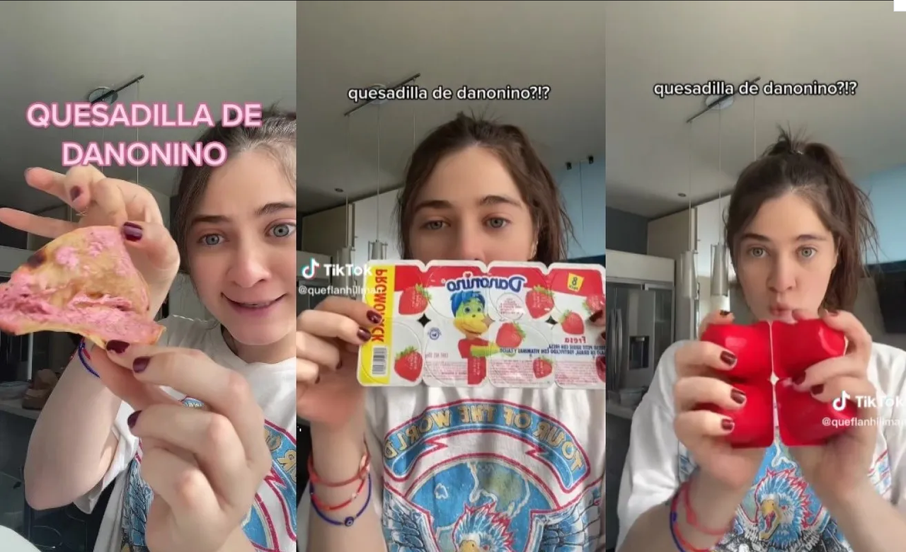 Chica hace quesadilla con Danonino y su invento gastronómico se vuelve polémico