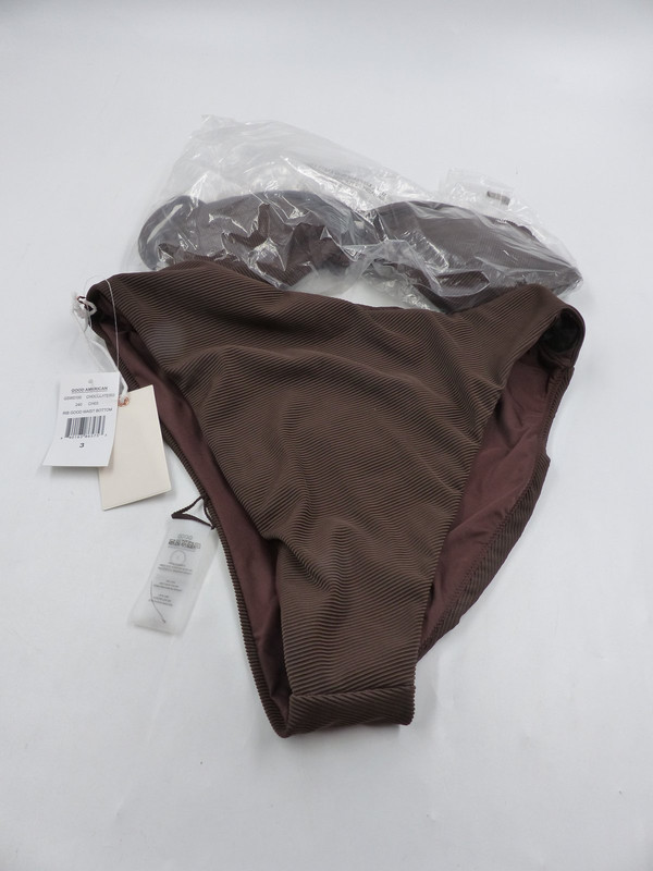 GOOD AMERICAN RIB GOOD WAIST BOTTOM CHOCOLATE WMNS SIZE THREE