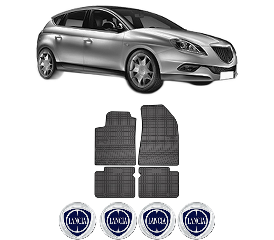 Set covorase presuri LANCIA DELTA III (844_) din 2008-2014, auto, din cauciuc thermoplastic, 4 Stickere auto cu LANCIA