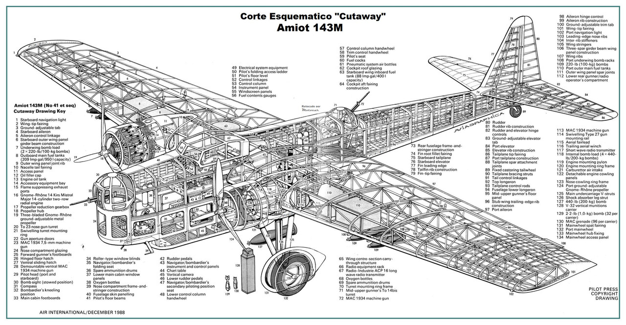 Cutaway Amiot 143M